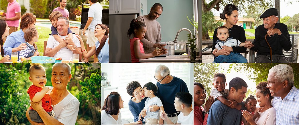 Collage of families